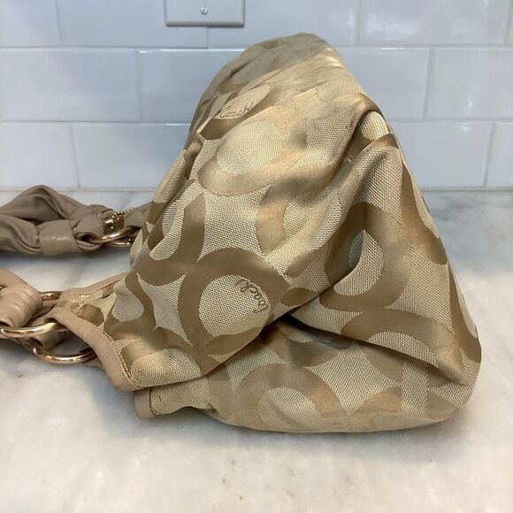 Coach Signature Logo Parker Optic Art Kisslock Satchel Shoulder Bag - Picture 9 of 15